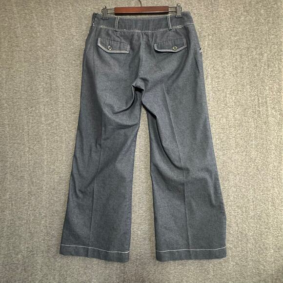 ROBERT LEWIS Women’s Size 10 Dark Wash Wide Leg Denim-Look Pants - Picture 6 of 7